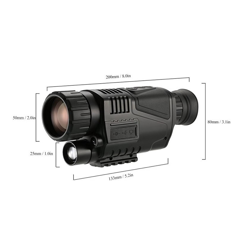 Monocular Night Vision Infrared Digital Scope for Hunting with Camera