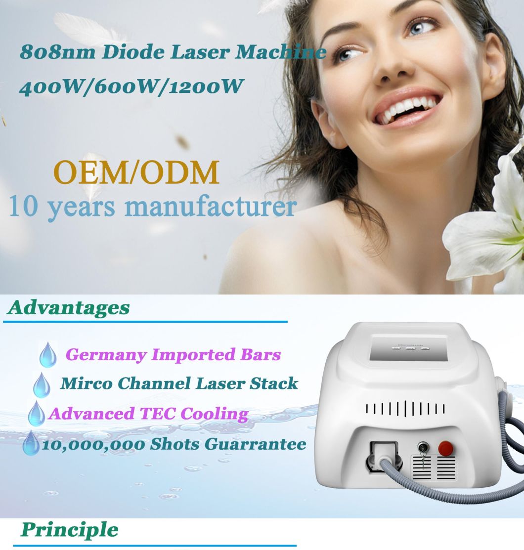 Ce Approved Professional 808nm Diode Laser Hair Removal Machine