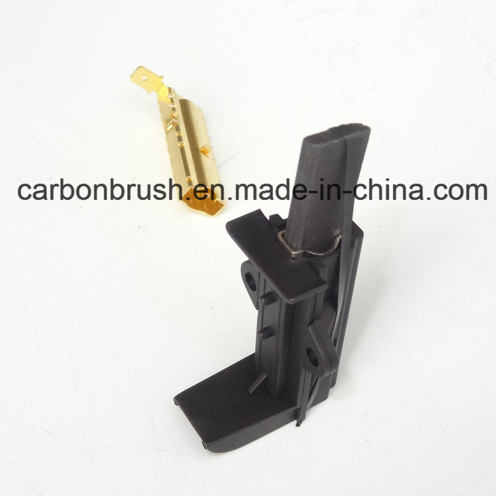 Carbon brush and carbon brush holder for vacuum cleaner