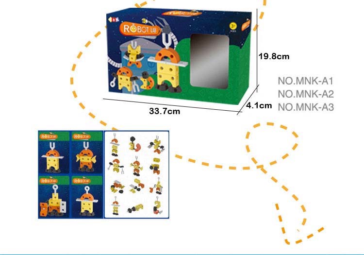 Educational DIY Toys 19PCS Foam Toy 4 in 1 EVA Block 10250558)