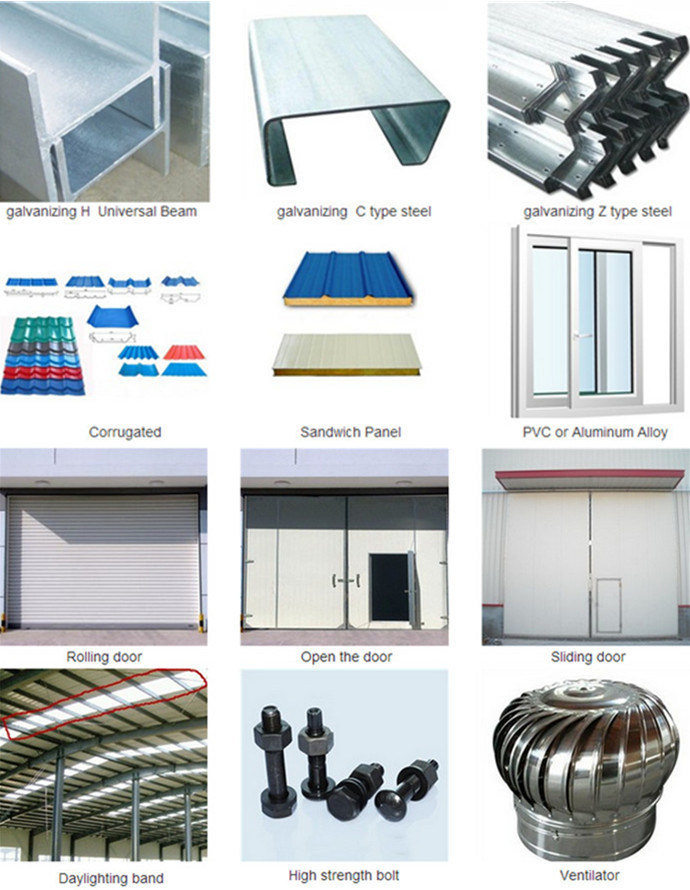 Low Cost and Fast Assembling Prefabricated Steel Structure Warehouse Workshop