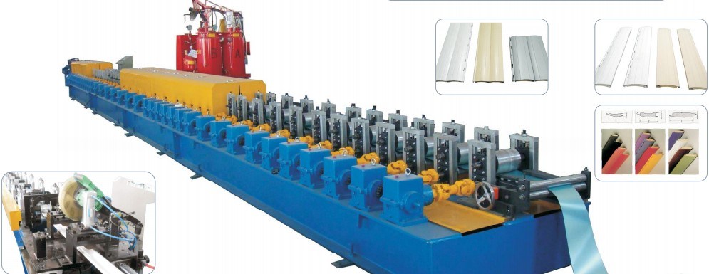 European 77 PU Foam Sandwich Shutter Door Roll Forming Machine