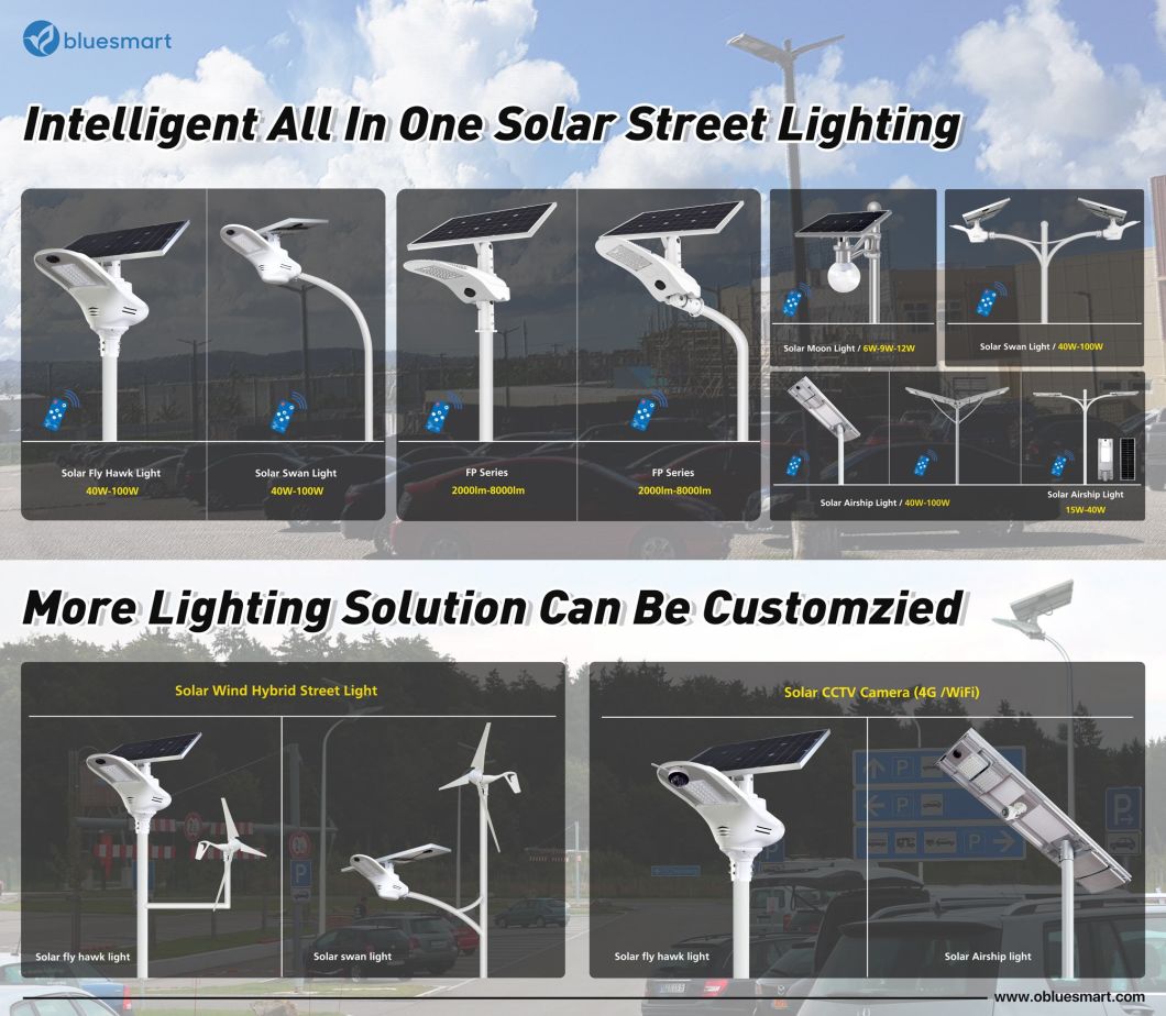 High Brightness Lithium Battery Solar Street Lamp for Road Street Lighting