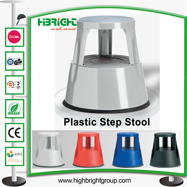 Different Colours Warehouse Heavy Duty Steel Mobile Kick Stool