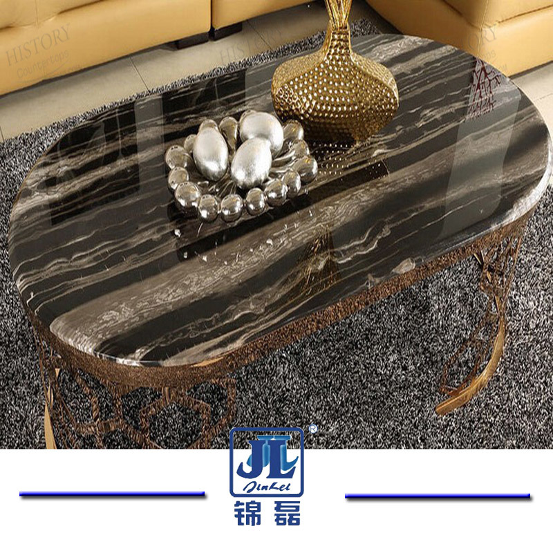 Natural Stone Round/Rectangle Silver Dragon Marble Top Dining Table for Home Furniture