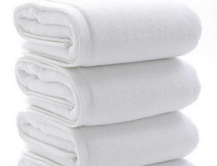 White Hotel Bath Towel, Factory Supply Plain Solid 100% Cotton