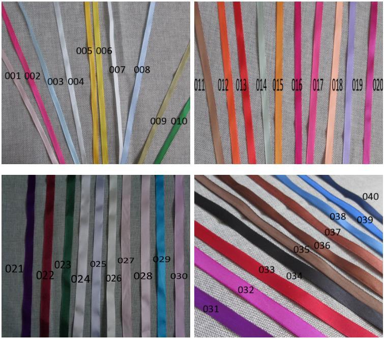 Customized Solid Color 100% Polyester Satin Ribbon