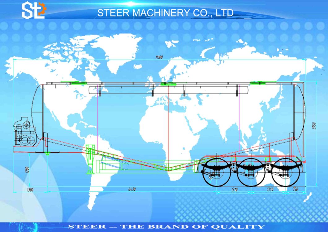 Semi Tanker Trailer Powder Tanker Trailer Bulk Cement Tank Truck