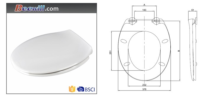 Customized Pattern Round UF Toilet Seat Sanitary Wares with Soft Close