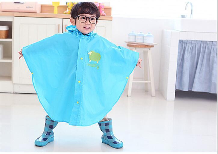 Baby Rain Poncho Hooded Raincoat for Children Waterproof Rain Coat Outdoor Rainwear for 1-10 Years Kid