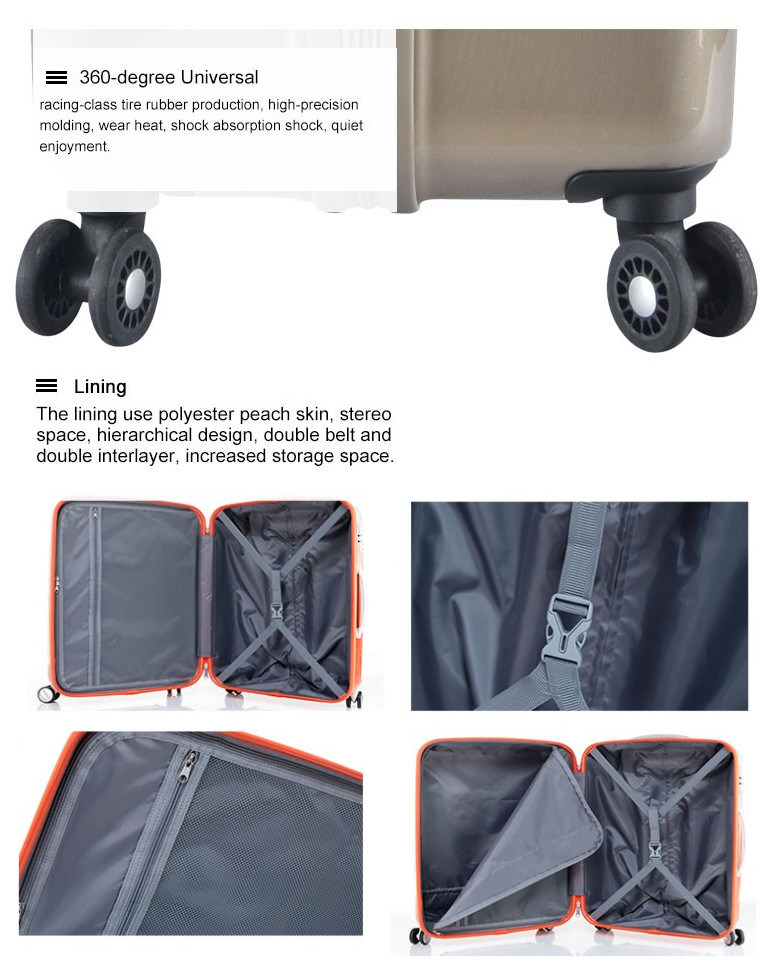 Aluminum Suitcases Set Luggage Trolley