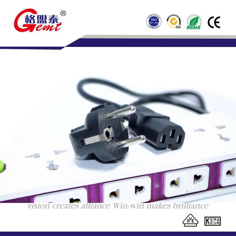 6-Feet European Computer/Monitor Power Cord, Europlug or Ce 7/7 to C13 VDE Approved