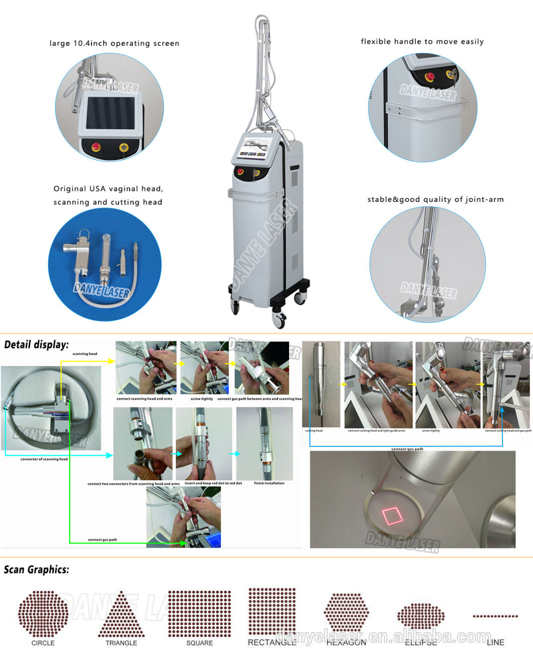 USA RF Metal Tube of 10600nm CO2 Fractional Laser for Vaginal Tightening and Skin Resurfacing with High Quality