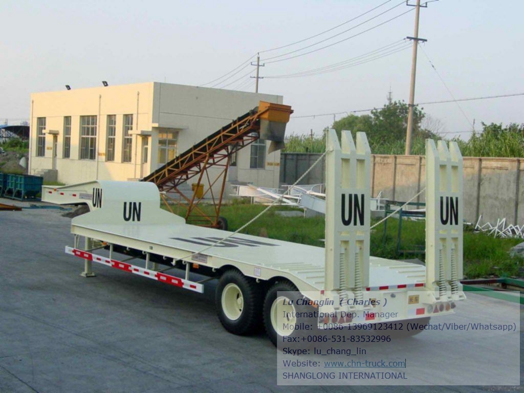 Low Bed Semitrailer Semi-Trailer Trailer Truck Trailer