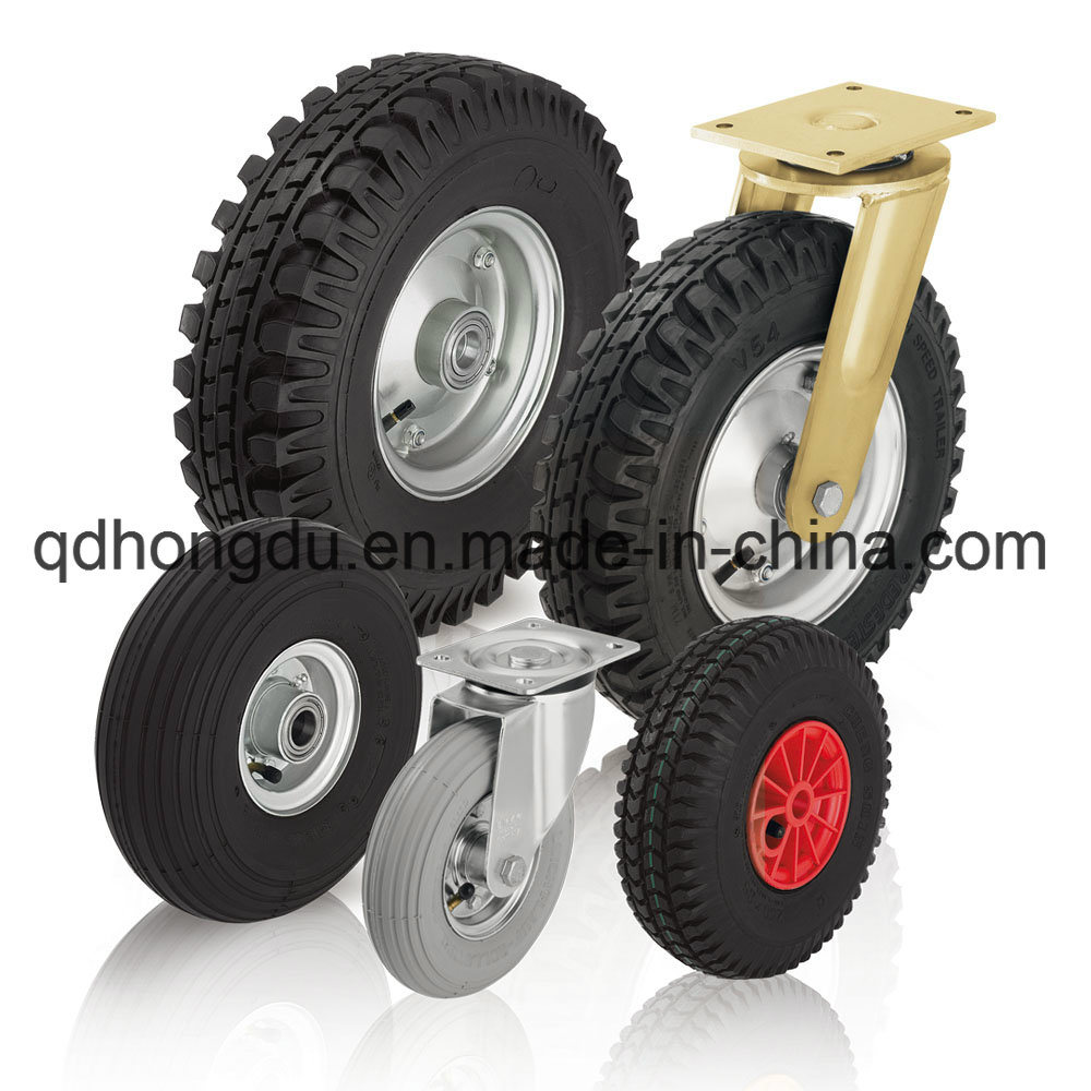 Wave Pattern Pneumatic Rubber Wheel Caster