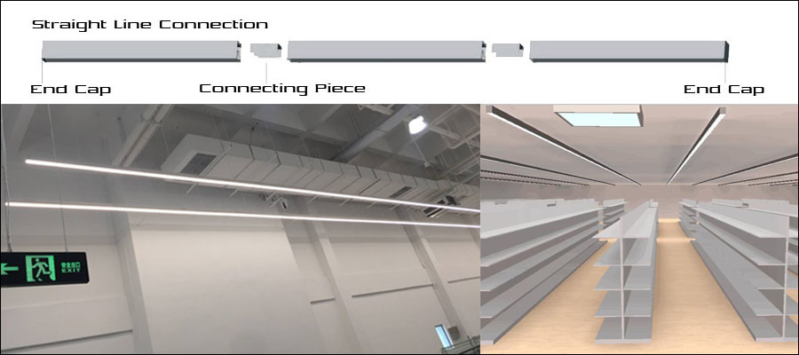 Surface Mounted LED Linear Lighting for Supermarket, Office, Warehouse, Factory