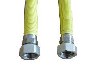 Yellow PE Covered Flexible Stainless Steel Corrugated Gas Hose