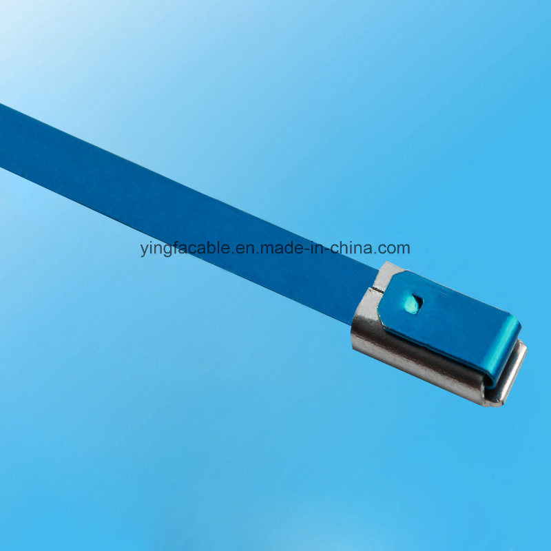 Epoxy Coated Stainless Steel Metal Locking Cable Tie with High Strength 7.9X200mm