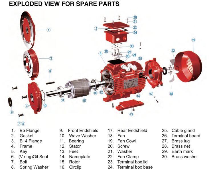 Ie1/Ie2/Ie3 Series/High Efficient Energy-Saving Three Phase Asynchronous Motor with CE, CCC