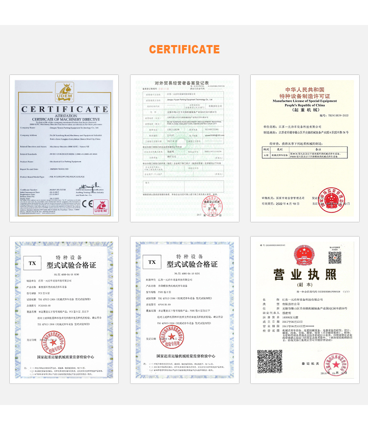 Ce Approved Vertical Rotary Lifting Car Parking Garage System