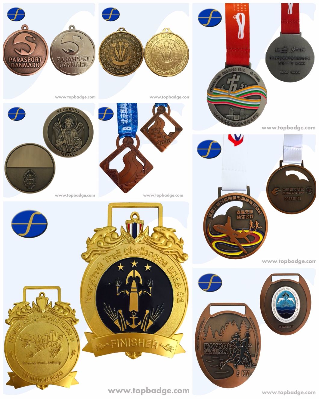 Metal Medals Custom Souvenir Decoration Metch Gift Cheap Challenge Sports Medal Ftmd1312j