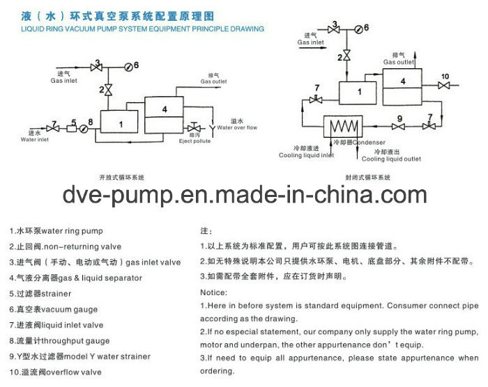 Blue Painted Single Stage Water Ring Vacuum Pump