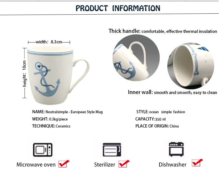 Promotional Gifts Customized Ceramic Coffee Mugs Tea Cup