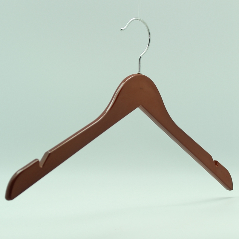 Yeelin Mahogany Finished Lotus Wooden Shirt Hanger