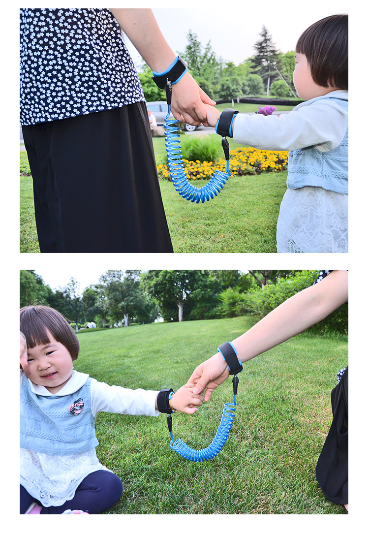 Adjustable Kids Child Leash Anti Lost Wrist Link Rotated Traction Rope Child Safety Wristbands