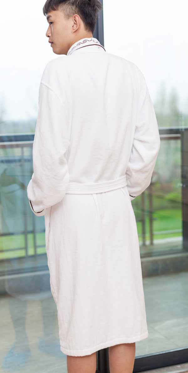 White Terry Cotton Hotel Bathrobe / Pajamas with Embroidery Logo