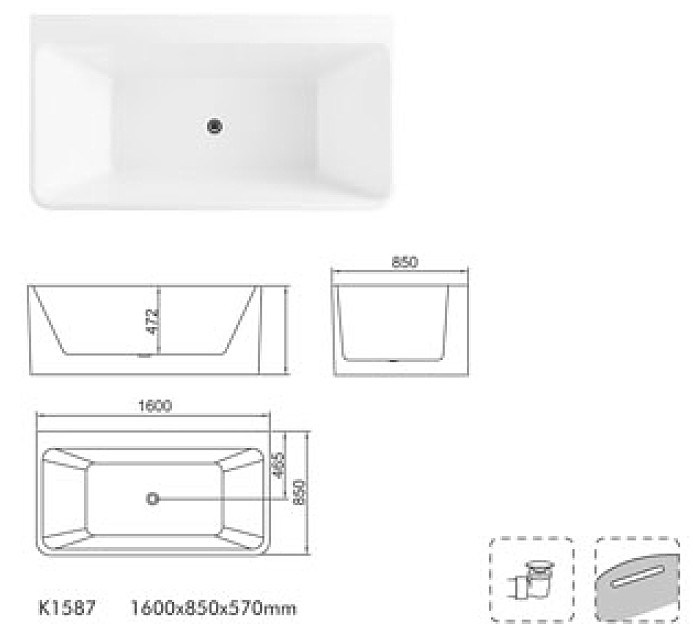 High Quality Freestanding Acrylic Bathtub with Stainless Steel Frame Support