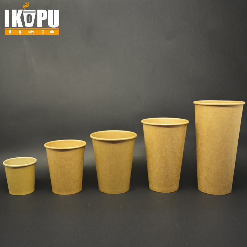 Disposable Custom Design PE Coated Hot Drinks Single Wall Coffee Paper Cup 12oz