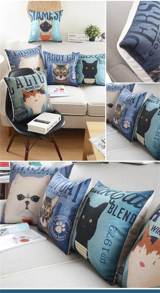 Yrf Printed 18 Inch Square Cotton Generic Pillows Decorative Sofa Pillow