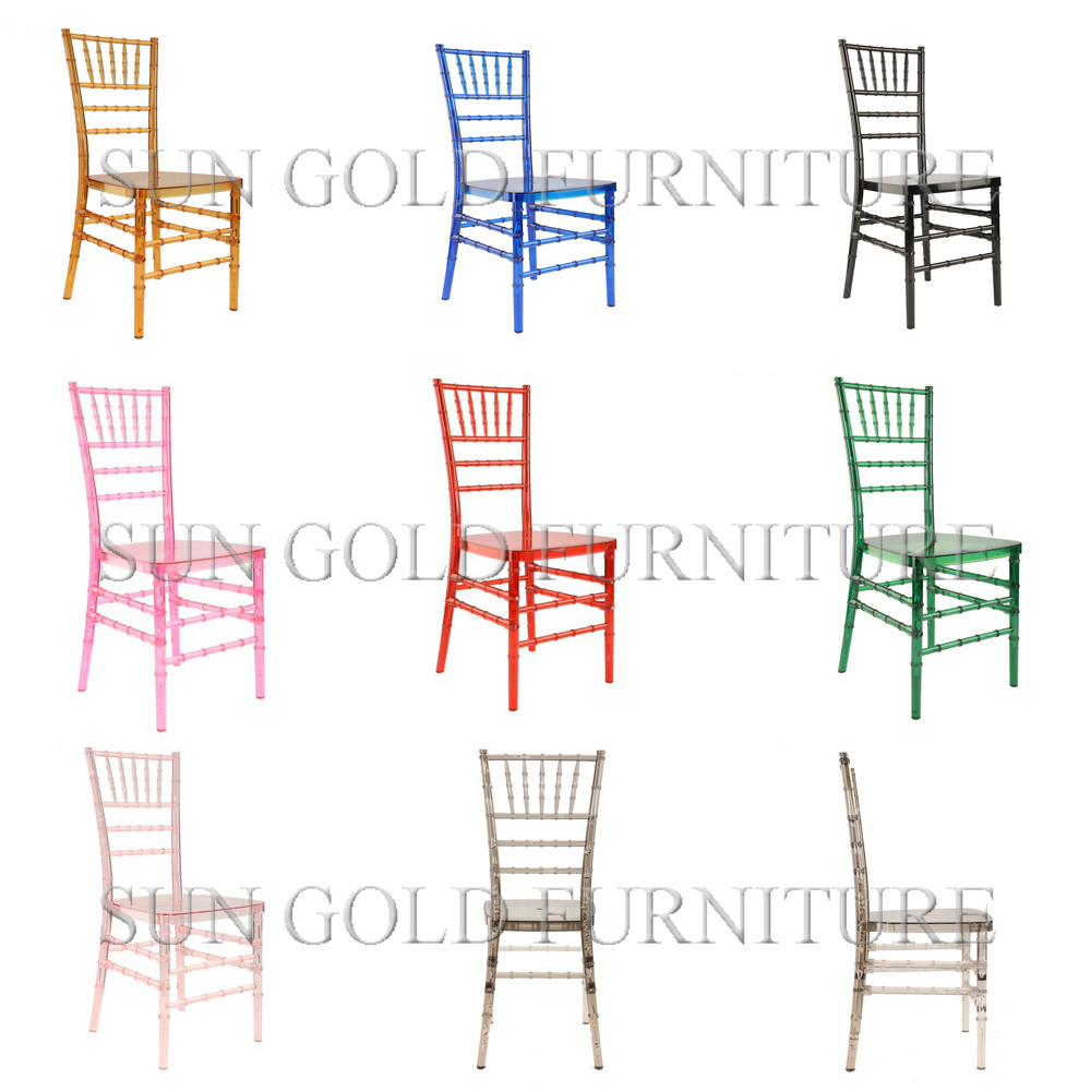 Gold Event Rental Transparent Acrylic Chiavari Banquet Chair (SZ-DCT002)