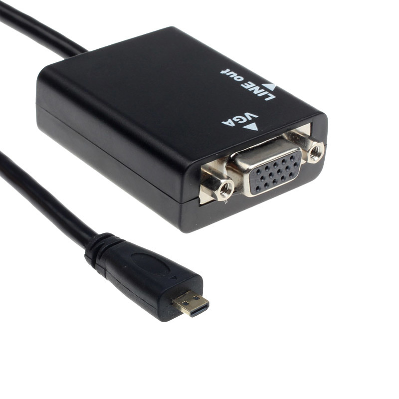 Micro HDMI to VGA Adapter Cable and with Audio