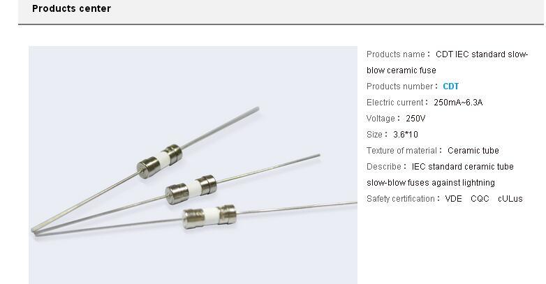 Size 5*20mm Fast Acting Ceramic Tube Fuse 250mA-10A