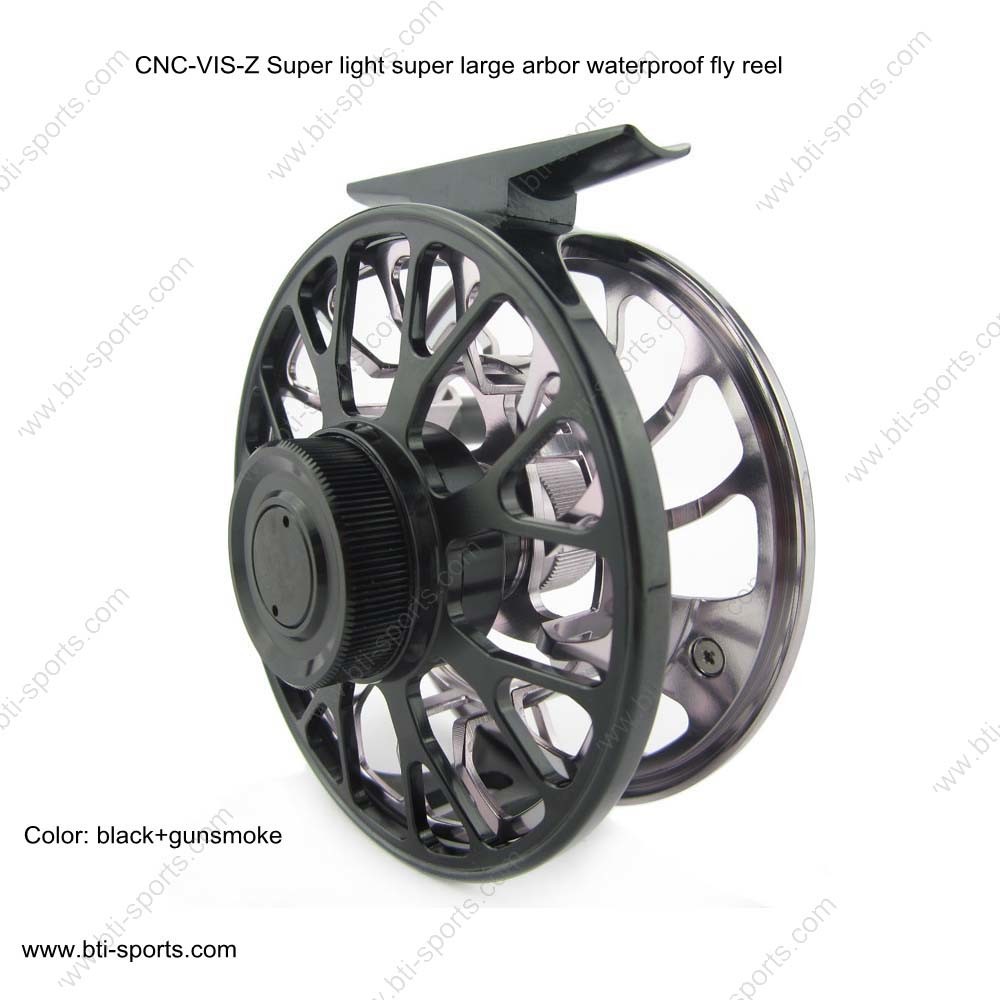 Wholesale CNC Machine Cut Aluminum Large Arbor Waterproof Light Weight Fly Reel 02A-CNC-Vis