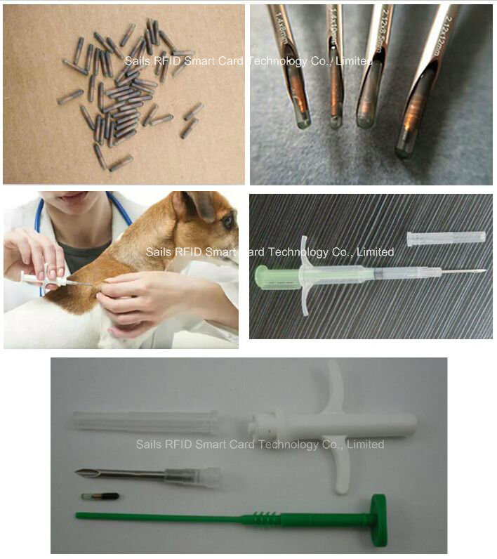 12 * 2.12mm RFID Animal ID Microchip & Syringe for Livestock/Pet ID Management