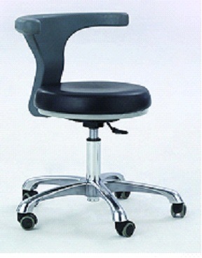 F-36-4 Mobile Nurse Stool with with Backrest, Molded Cushion Sea, Comfortable Hospital Chair