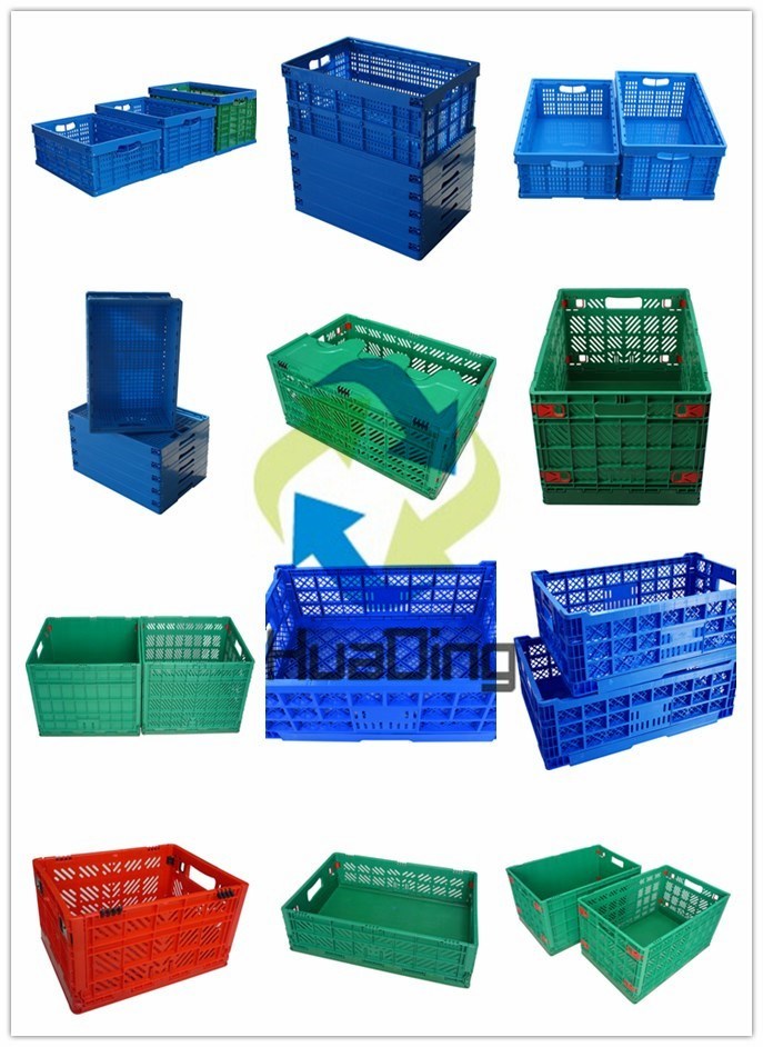 525X355X270mm Collapsible Food Grade Storage Used Plastic Crates