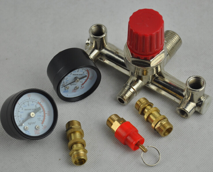 Single Phase Compressor Pressure Switch with Air Regulator & Value & Gauge