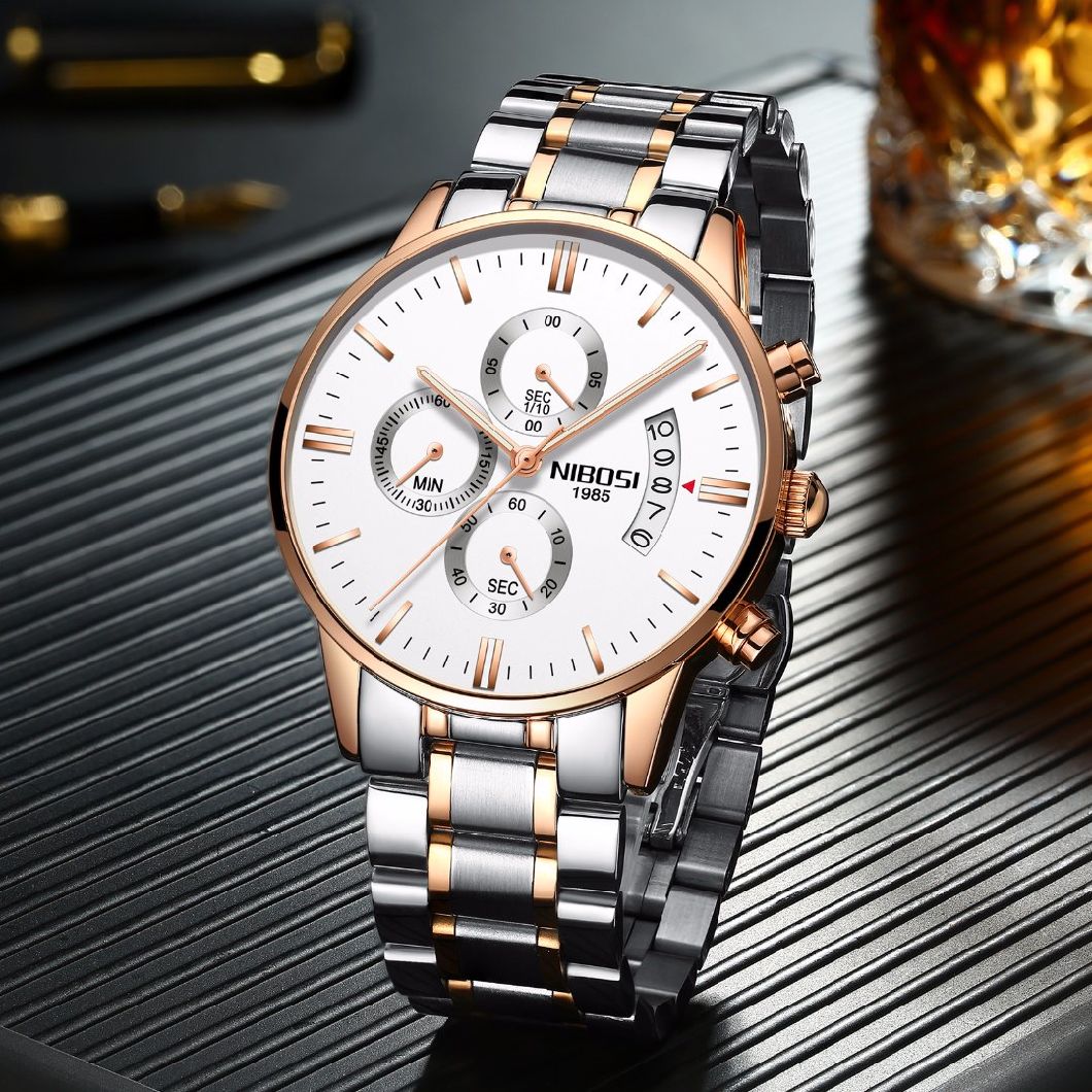 Wholesale/Custom Classic Chronograph Quartz Movement Men's Wrist Watch