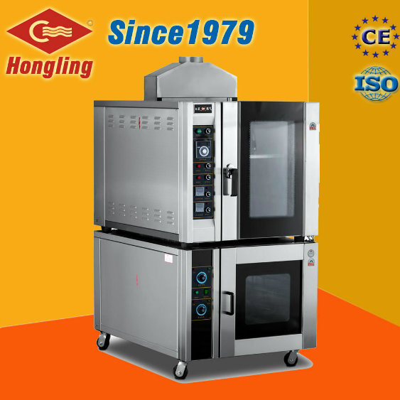 Hongling 5 Trays Gas Hot Air Convection Oven with Proofer