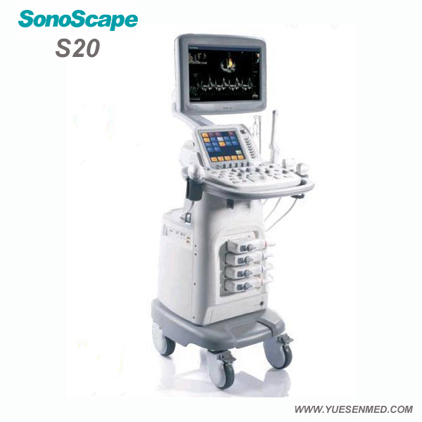 Hospital Medical Sonoscape S20 Mobile Trolley Color Doppler Machine