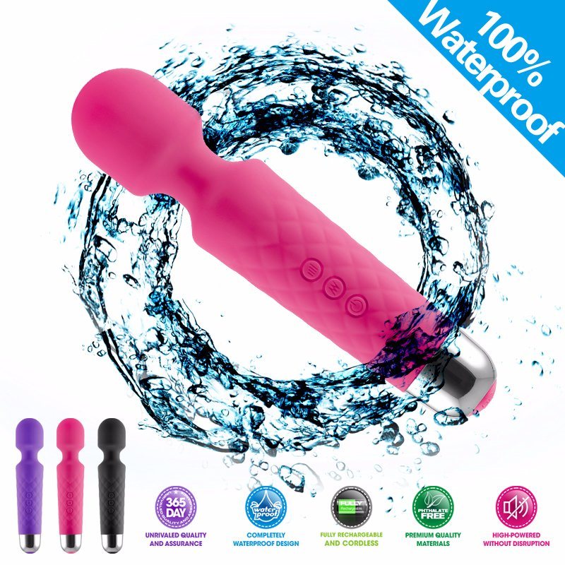 Waterproof USB Rechargeable Sex Vibrator Magic Wand Vibrator