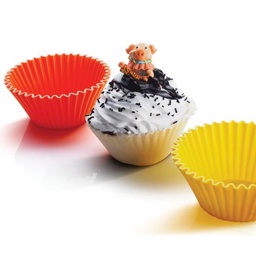 Set of 6 Silicone Baking Cups Reusable Silicone Cupcake Liners