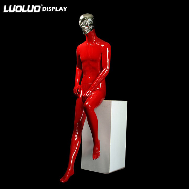 Custom 176cm Height Display Models Sitting Male Mannequin