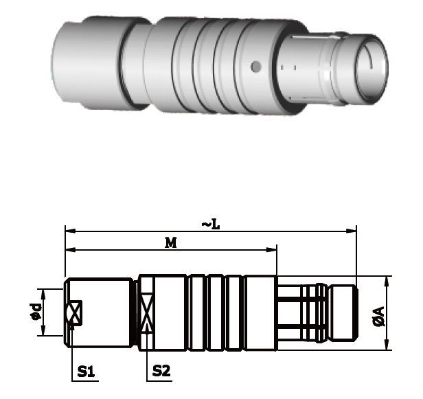 F Series 0f/102 Ultimate Metal Waterproof Push-Pull Self-Latching Connector