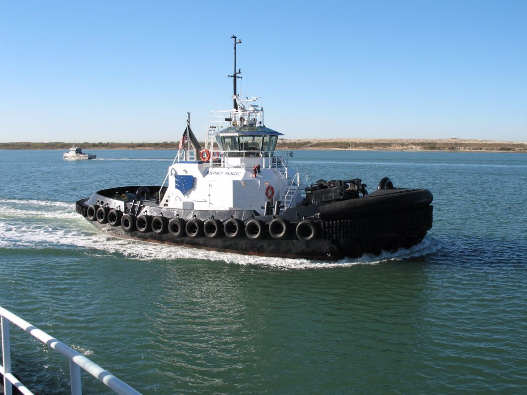 Busy in Harbor Rubber Tug Boat