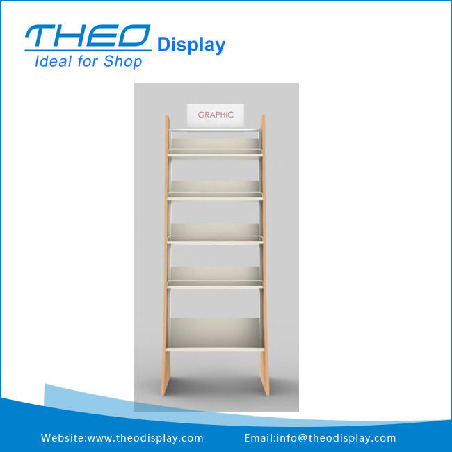 Customize Sturdy Magazine Display Rack Display Stand Store Fixture